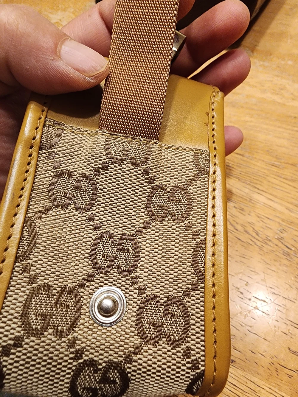 vintage Gucci GG Canvas Phone Holder or multipurpose pouch